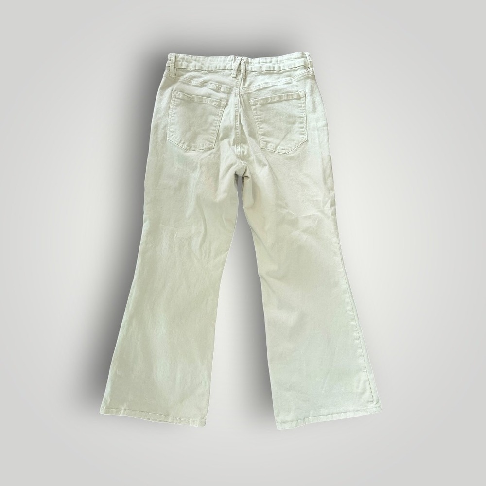 Good American Good Flare Jean Women 12/31 Bone High Rise Minimalist Quiet Luxury View 3